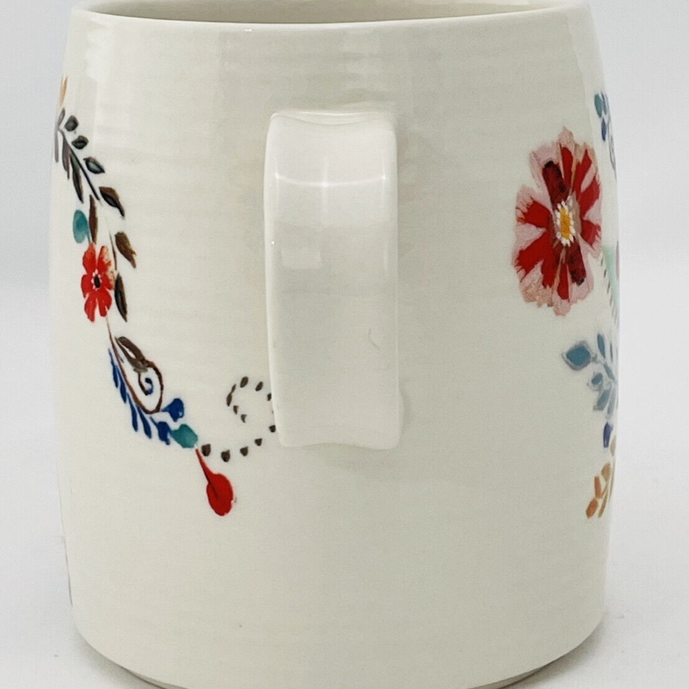 Anthropologie Monogram Letter E Coffee Mug Starla Halfmann Petal Palette Cup - Picture 3 of 9